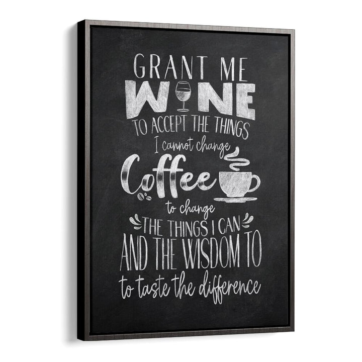 Wine And Coffee Bar Art Prints Cafe Posters in Black Floater Frame