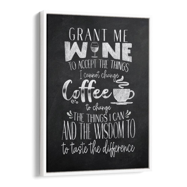 Wine And Coffee Bar Art Prints Cafe Posters in White Floater Frame