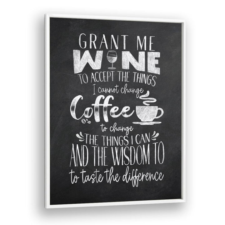 Wine And Coffee Bar Art Prints Cafe Posters in White Plain Frame