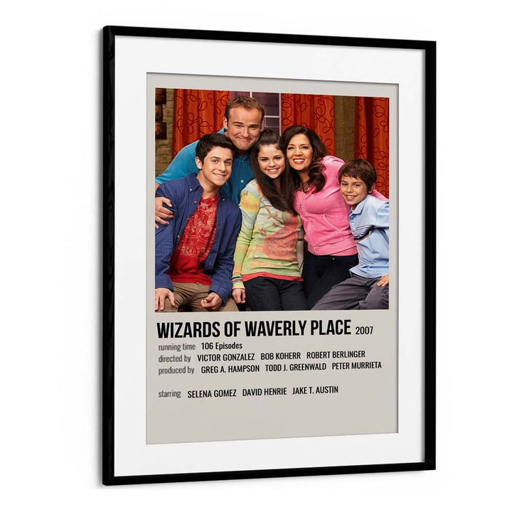 Wizards of Waverly Place 2007 Movie Posters in Black Frame With Mount