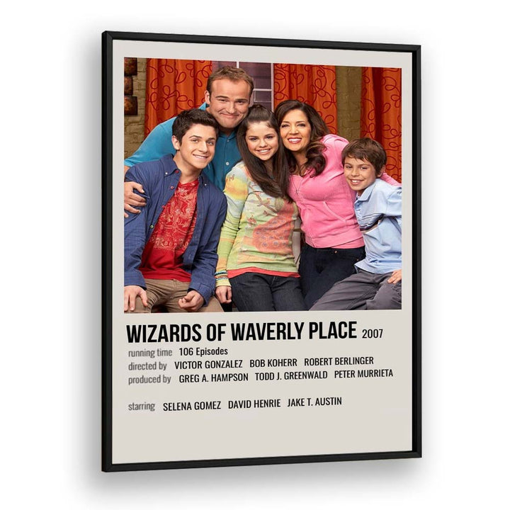 Wizards of Waverly Place 2007 Movie Posters in Black Plain Frame