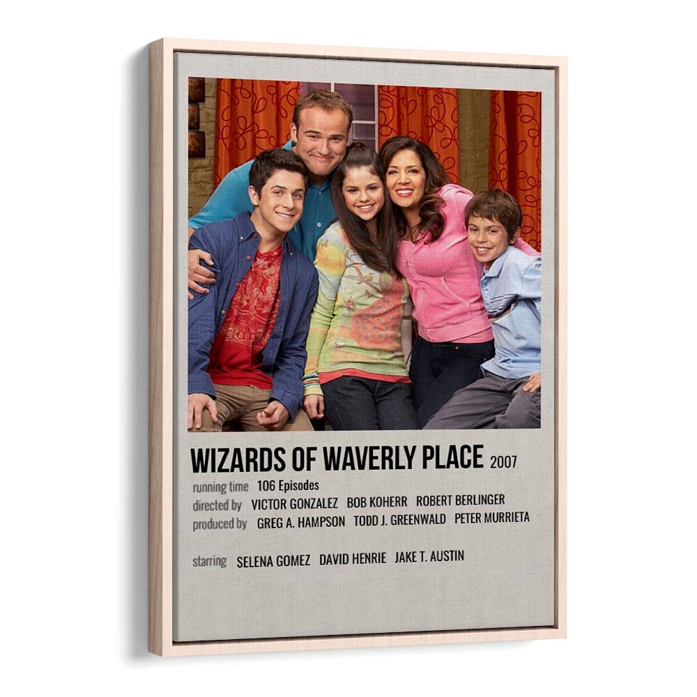 Wizards of Waverly Place 2007 Movie Posters in Oak Wood Floater Frame