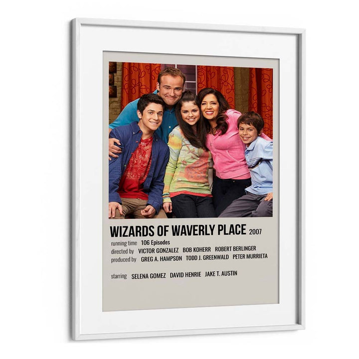 Wizards of Waverly Place 2007 Movie Posters in White Frame With Mount