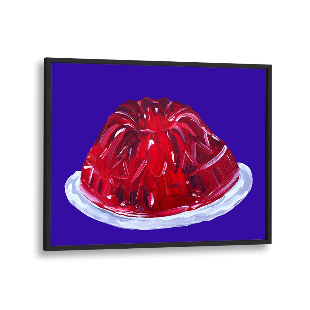 Wobbly Jelly by Alice Straker Cafe Art Prints Cafe Posters in Black Plain Frame