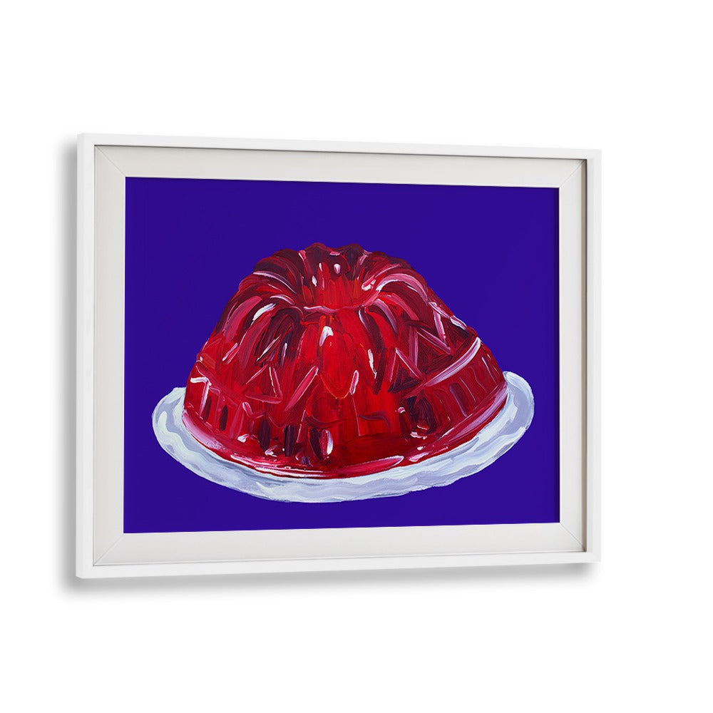 Wobbly Jelly by Alice Straker Cafe Art Prints Cafe Posters in White Frame With Mount