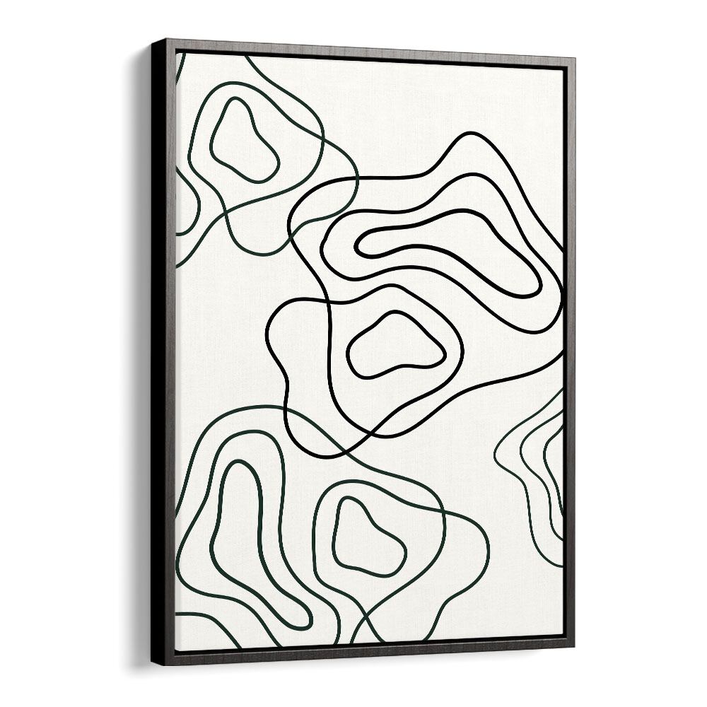 Wobbly Woo By Grishma Korjani Line Art Prints in Black Floater Frame