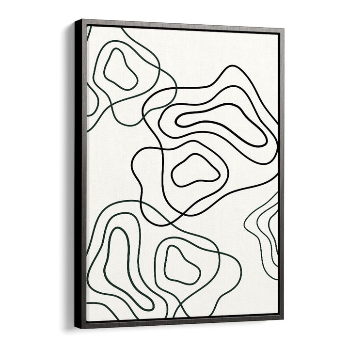 Wobbly Woo By Grishma Korjani Line Art Prints in Black Floater Frame