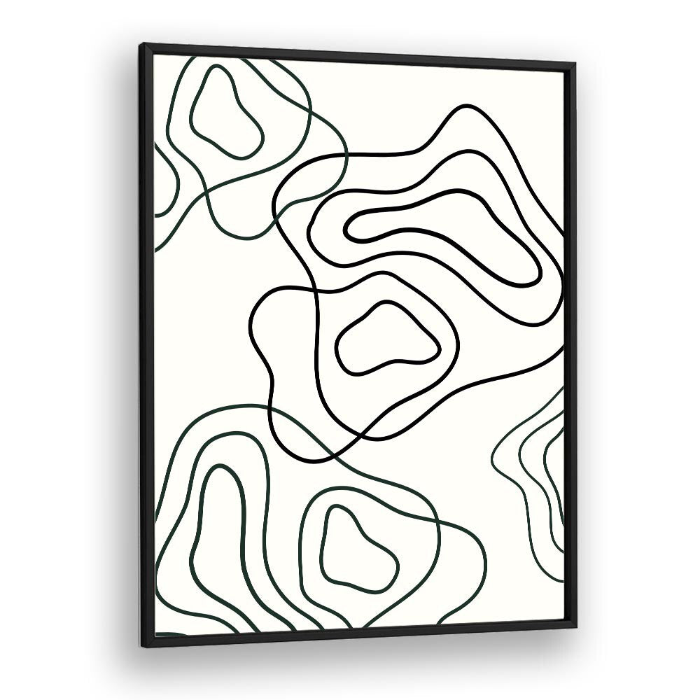 Wobbly Woo By Grishma Korjani Line Art Prints in Black Plain Frame