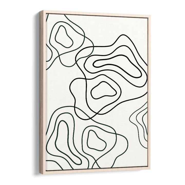 Wobbly Woo By Grishma Korjani Line Art Prints in Oak Wood Floater Frame