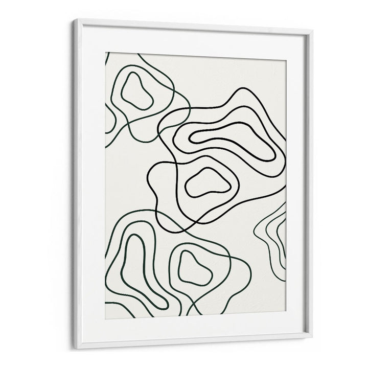 Wobbly Woo By Grishma Korjani Line Art Prints in White Frame With Mount