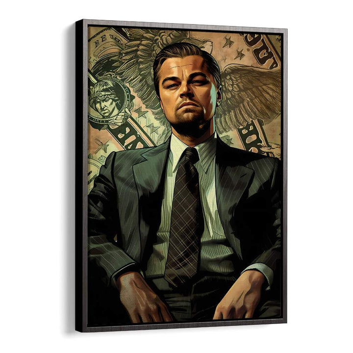 Wolf Of Wall Street Art I Movie Posters in Black Floater Frame