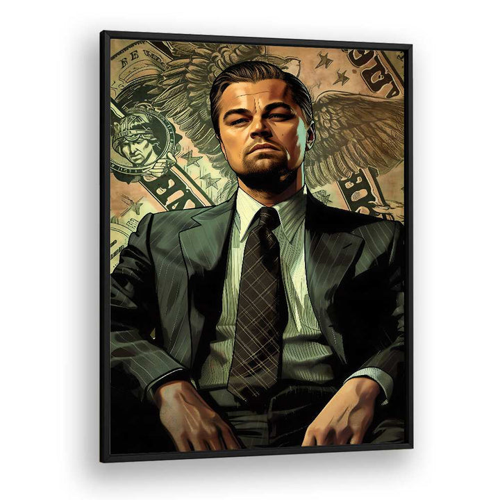 Wolf Of Wall Street Art I Movie Posters in Black Plain Frame