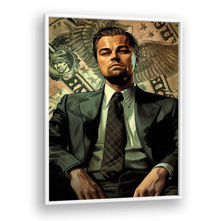 Wolf Of Wall Street Art I Movie Posters in White Plain Frame