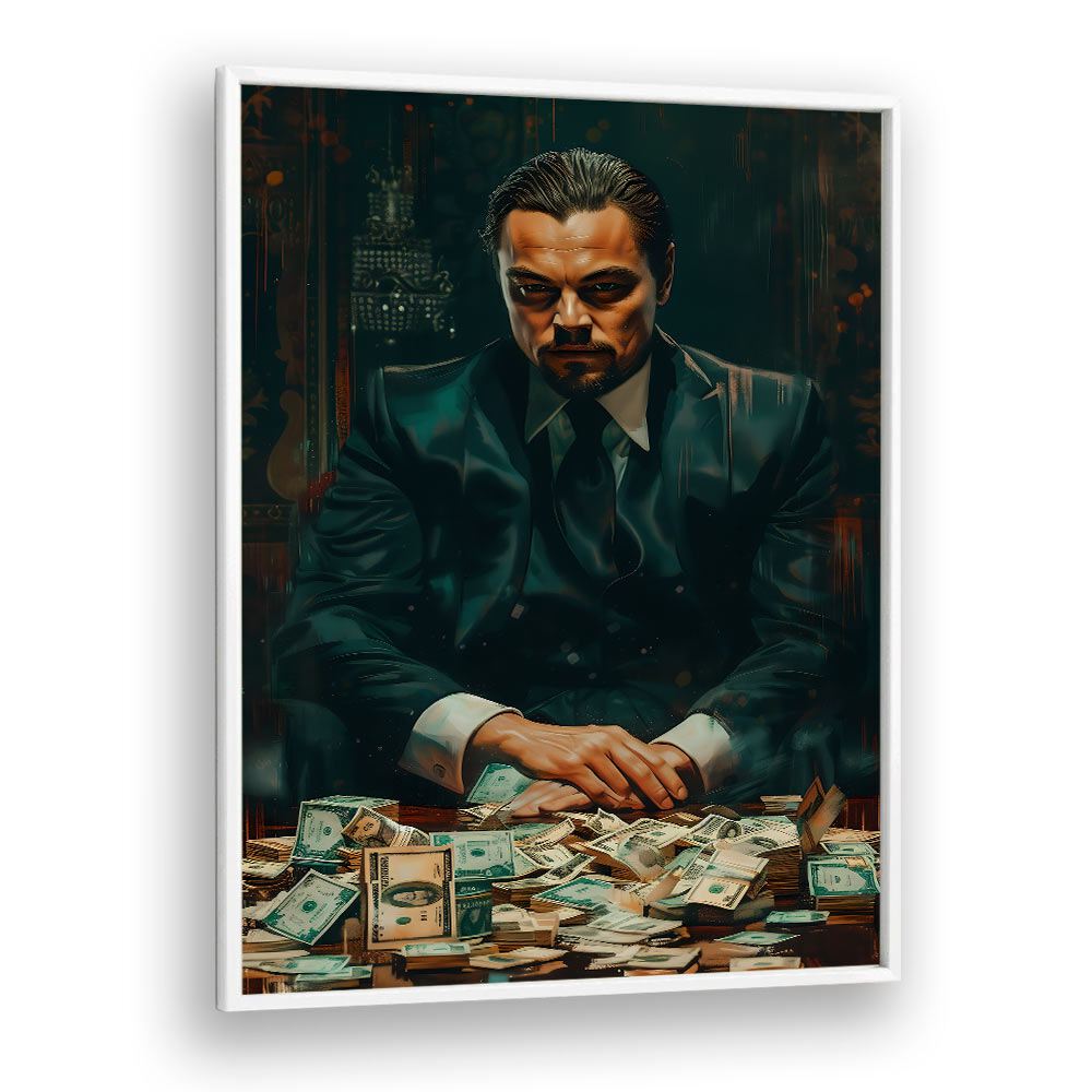 Wolf Of Wall Street Art Ii Movie Posters in White Plain Frame