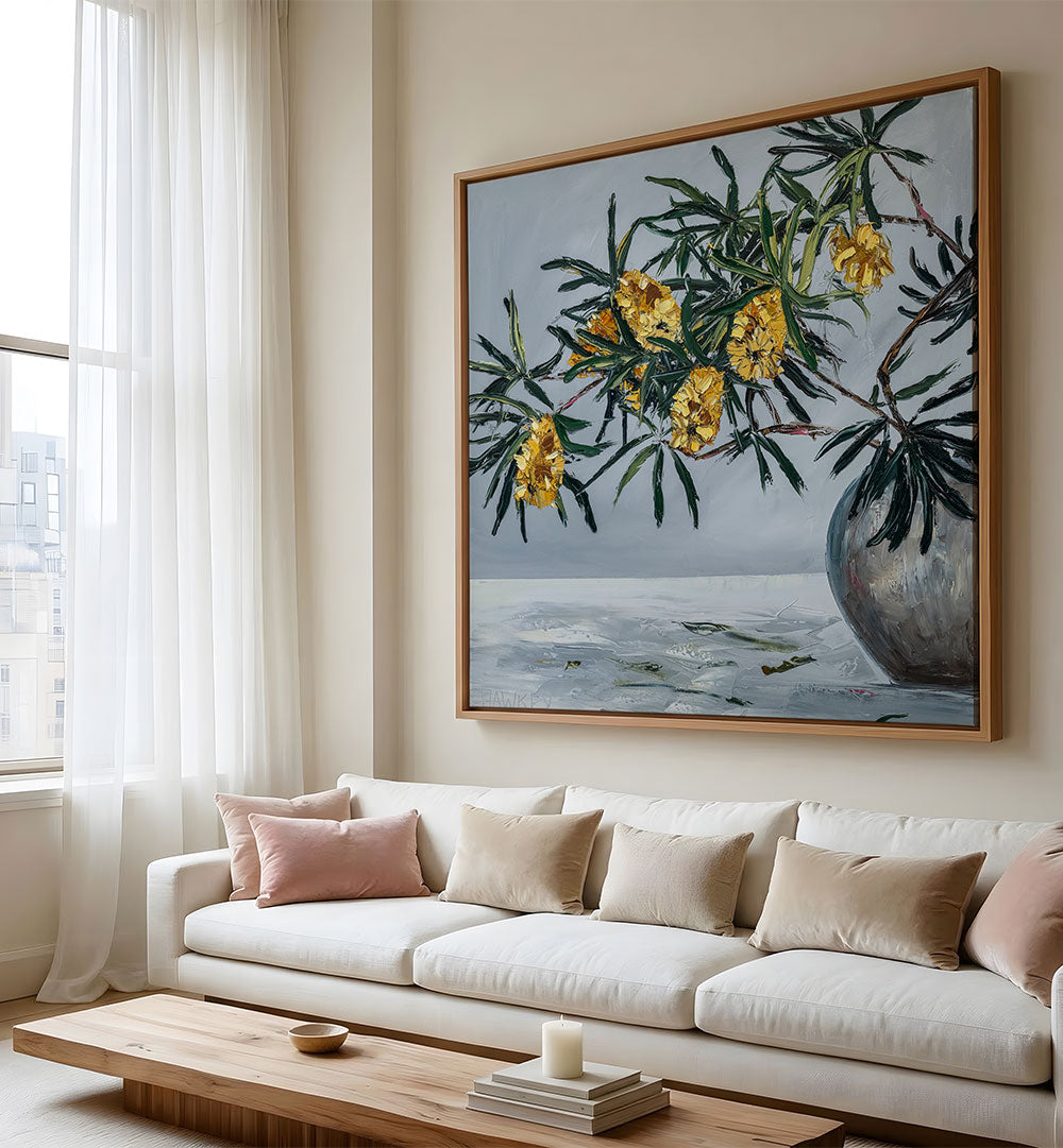 YELLOW BANKSIA STILL LIFE
