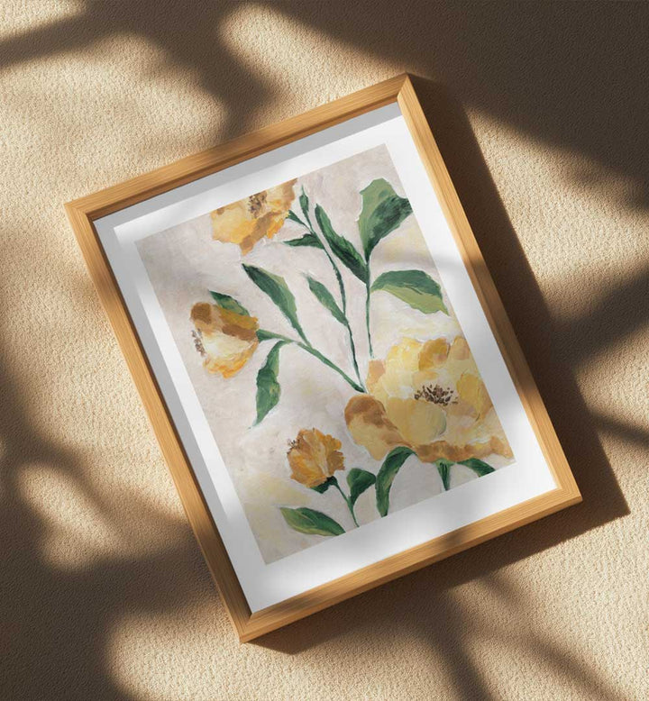 YELLOW CAMELLIA , FLORAL FLOWER PAINTINGS
