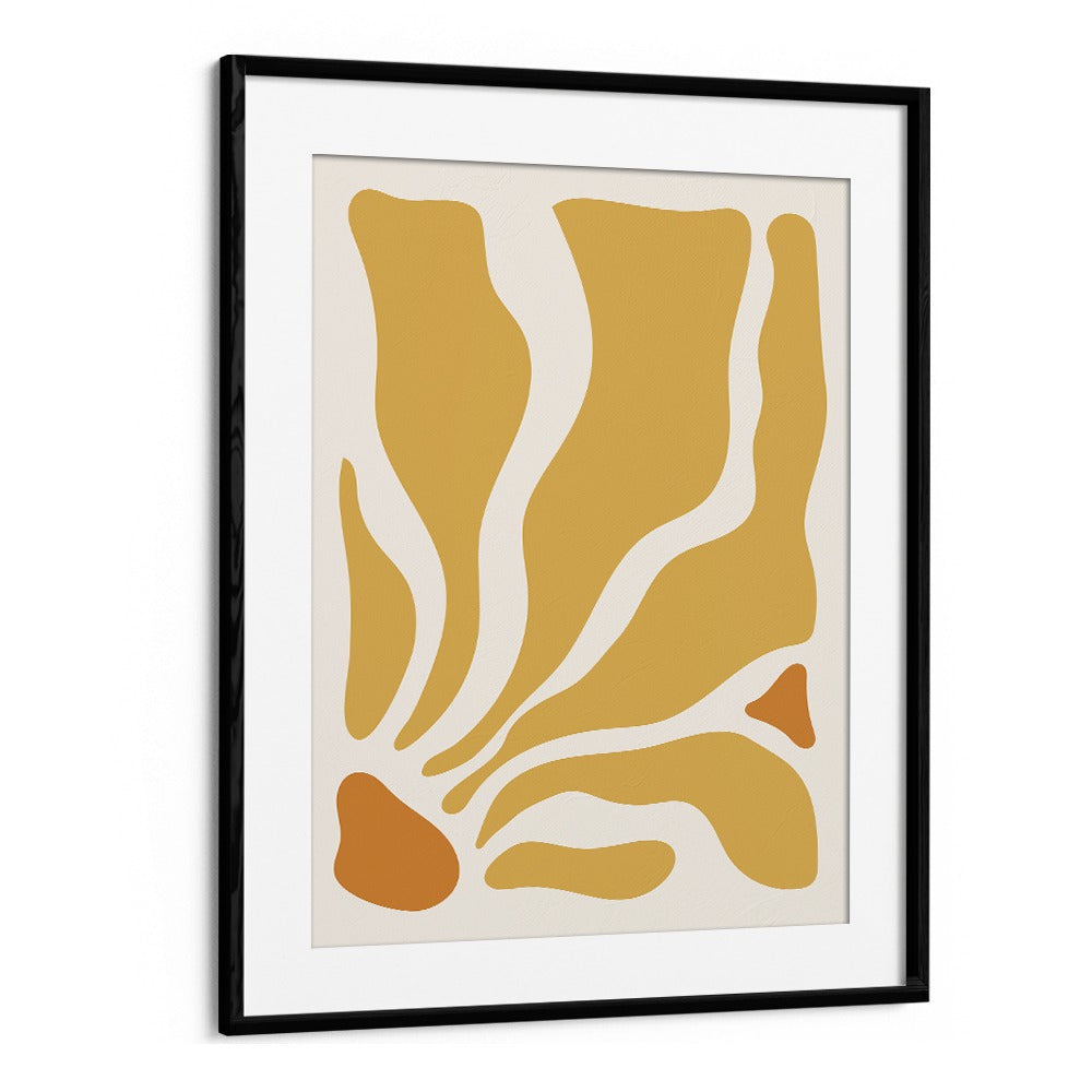 Yellow Lagoon II  Boho Art  Artwork in Black Frame With Moun