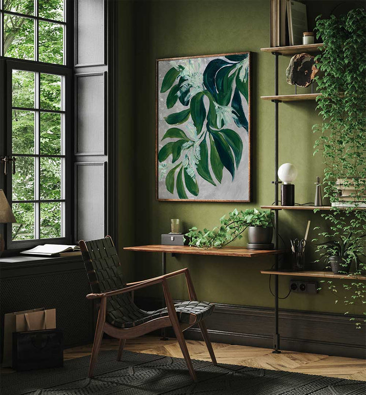 YOON LEAVES , FLORAL FLOWER PAINTINGS