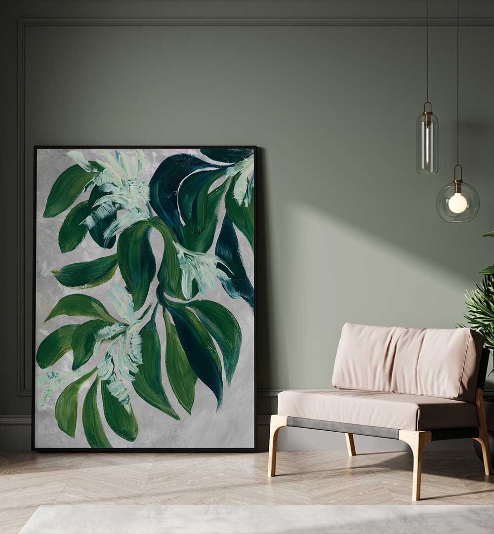 YOON LEAVES , FLORAL FLOWER PAINTINGS