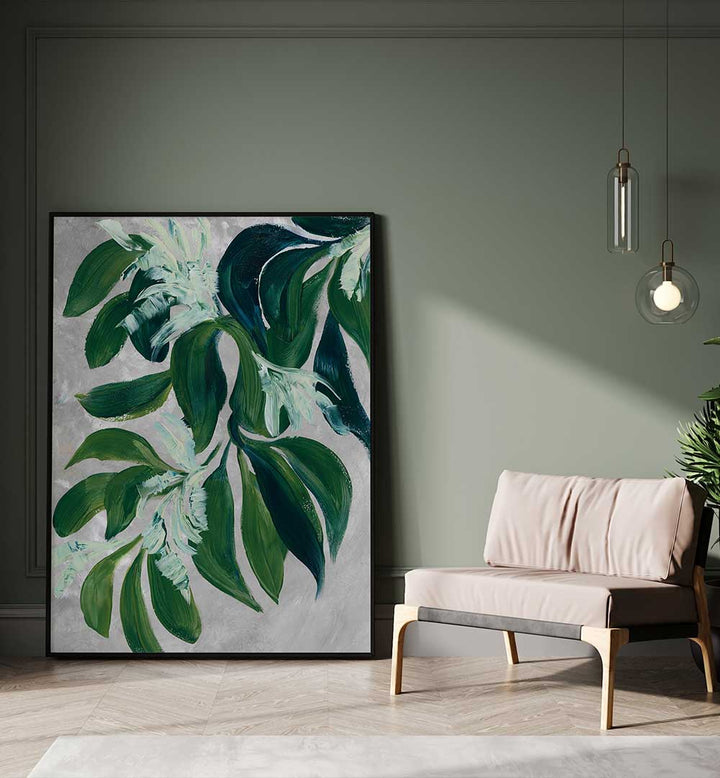 YOON LEAVES , FLORAL FLOWER PAINTINGS