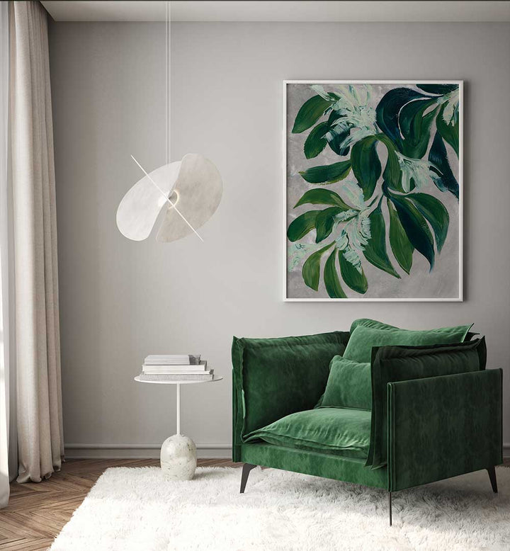 YOON LEAVES , FLORAL FLOWER PAINTINGS
