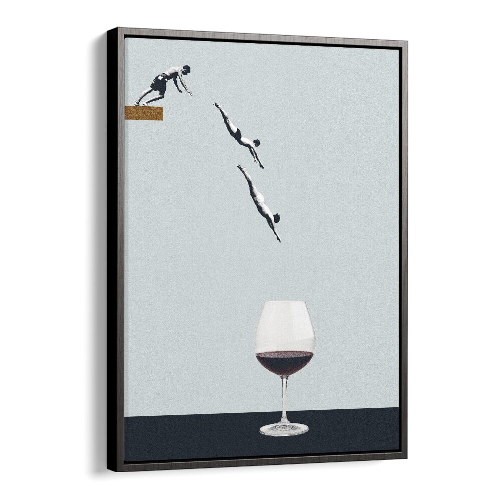 Your Best Friends Forget You Get Old Bar & Cafe Artwork in Black Floater Frame