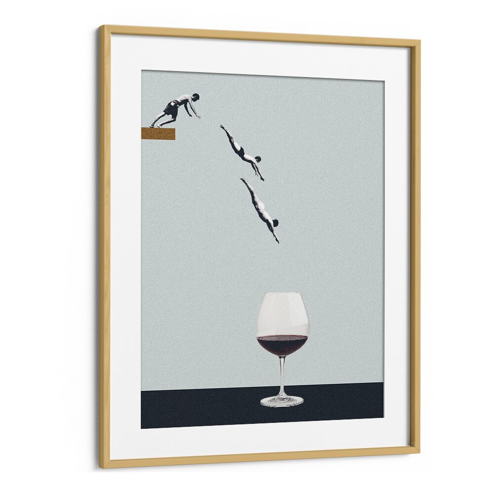 Your Best Friends Forget You Get Old Bar & Cafe Artwork in Oak Wood Frame With Mount