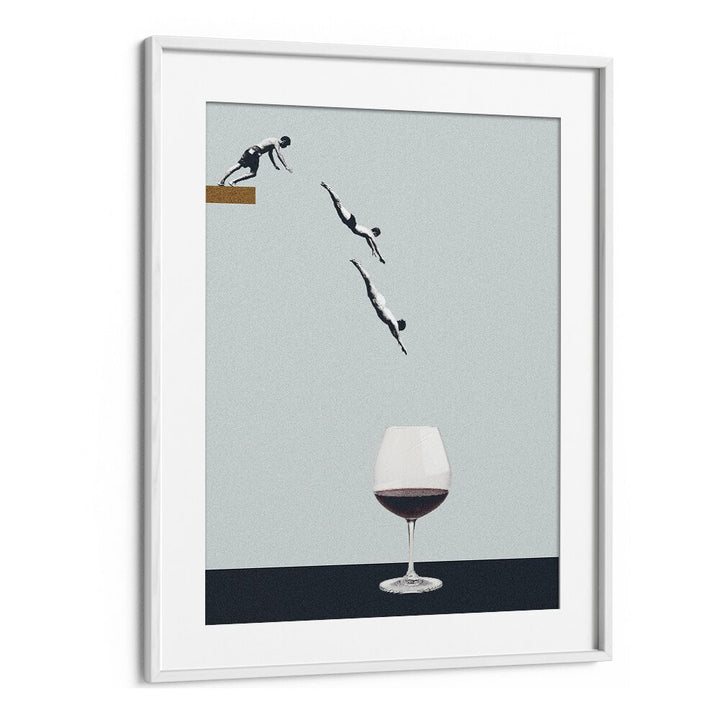 Your Best Friends Forget You Get Old Bar & Cafe Artwork in White Frame With Mount