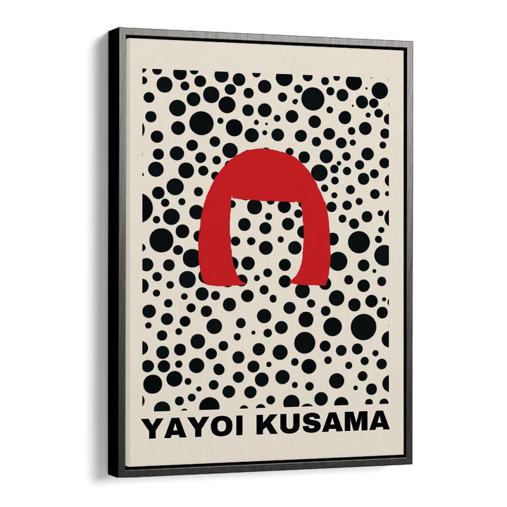 Yayoi Kusama Illustration I By Yayoi Kusama Japanese Vintage Paintings in Black Floater Frame