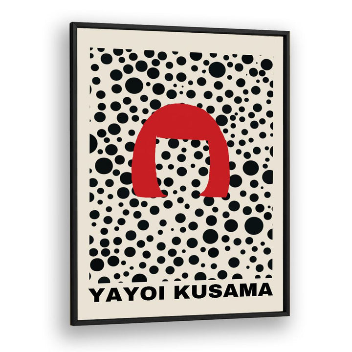 Yayoi Kusama Illustration I By Yayoi Kusama Japanese Vintage Paintings in Black Plain Frame