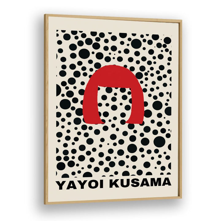 Yayoi Kusama Illustration I By Yayoi Kusama Japanese Vintage Paintings in Oak Wood Plain Frame