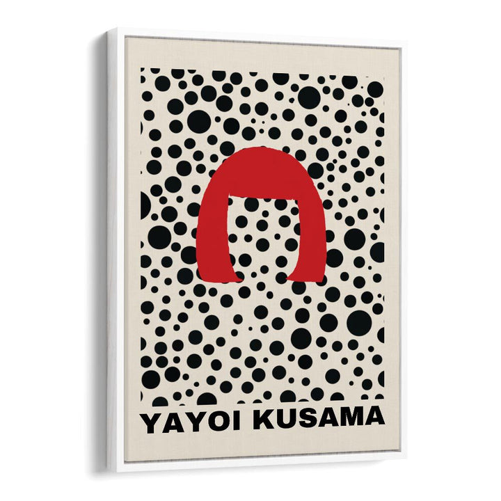 Yayoi Kusama Illustration I By Yayoi Kusama Japanese Vintage Paintings in White Floater Frame