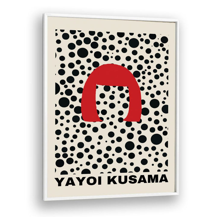 Yayoi Kusama Illustration I By Yayoi Kusama Japanese Vintage Paintings in White Plain Frame