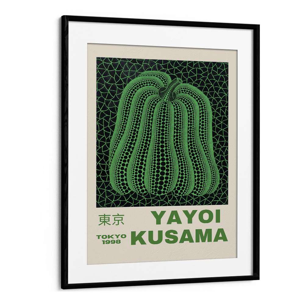 Yayoi Kusama XIX Japanese Vintage Paintings in Black Frame With Mount