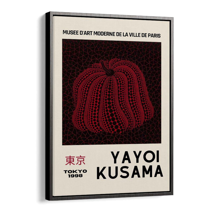 Yayoi Kusama-tokyo 1998-pumpkin By Yayoi Kusama Japanese Vintage Paintings in Black Floater Frame