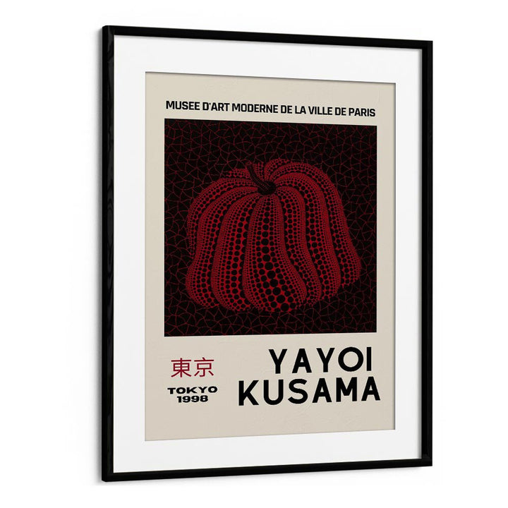 Yayoi Kusama-tokyo 1998-pumpkin By Yayoi Kusama Japanese Vintage Paintings in Black Frame With Mount