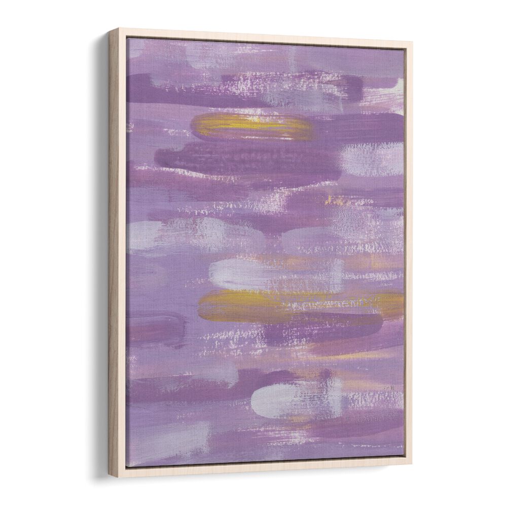 Yellow Accents By Ania Zwara Abstract Paintings Abstract Art Prints in Oak Wood Floater Frame