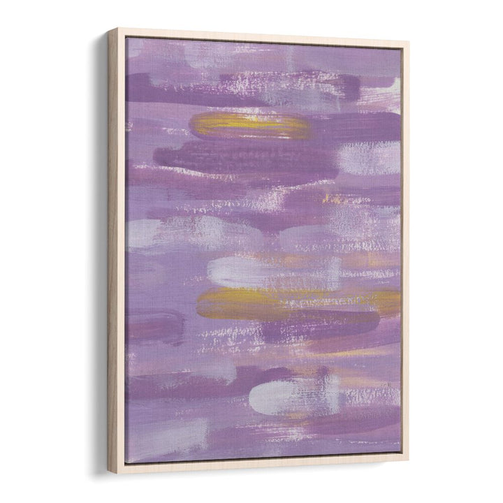 Yellow Accents By Ania Zwara Abstract Paintings Abstract Art Prints in Oak Wood Floater Frame