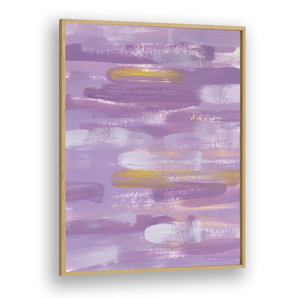 Yellow Accents By Ania Zwara Abstract Paintings Abstract Art Prints in Oak Wood Plain Frame