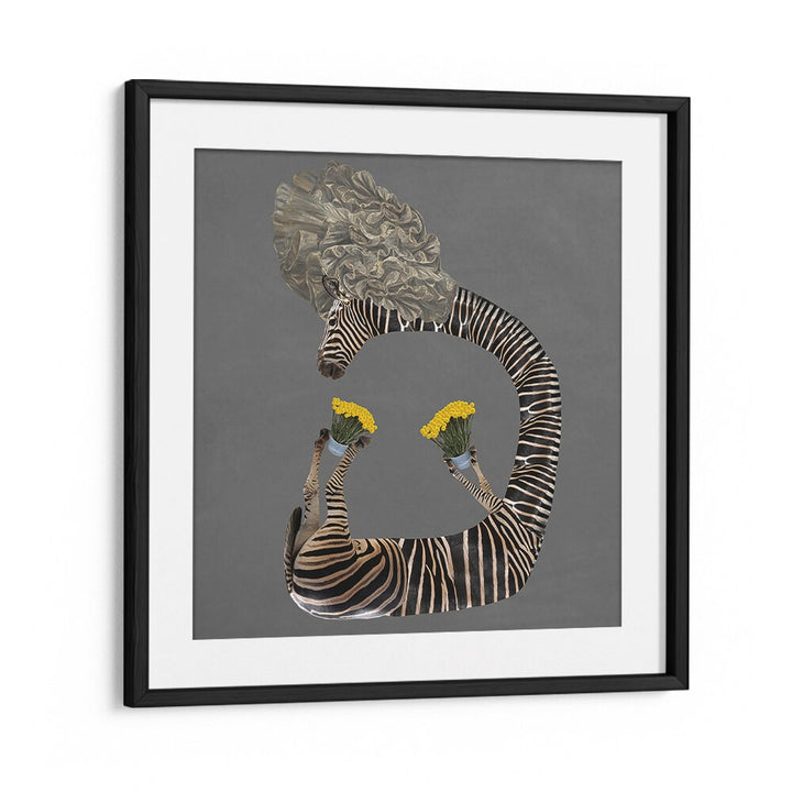 Yellow Flowers In A Bucket Surreal Art Prints Surrealism in Black Frame With Mount