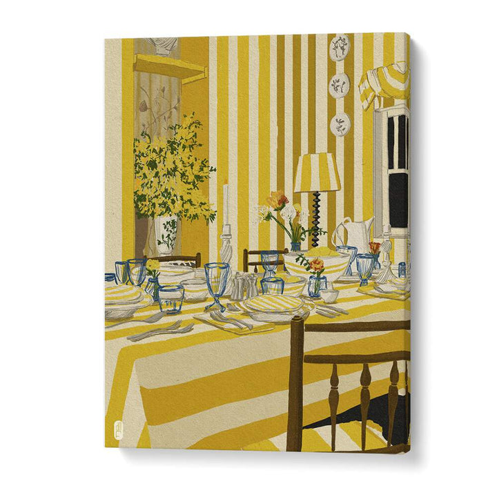 Yellow Room Portrait by Dianne Nicole Fernando Kitchen Posters in Gallery Wrap