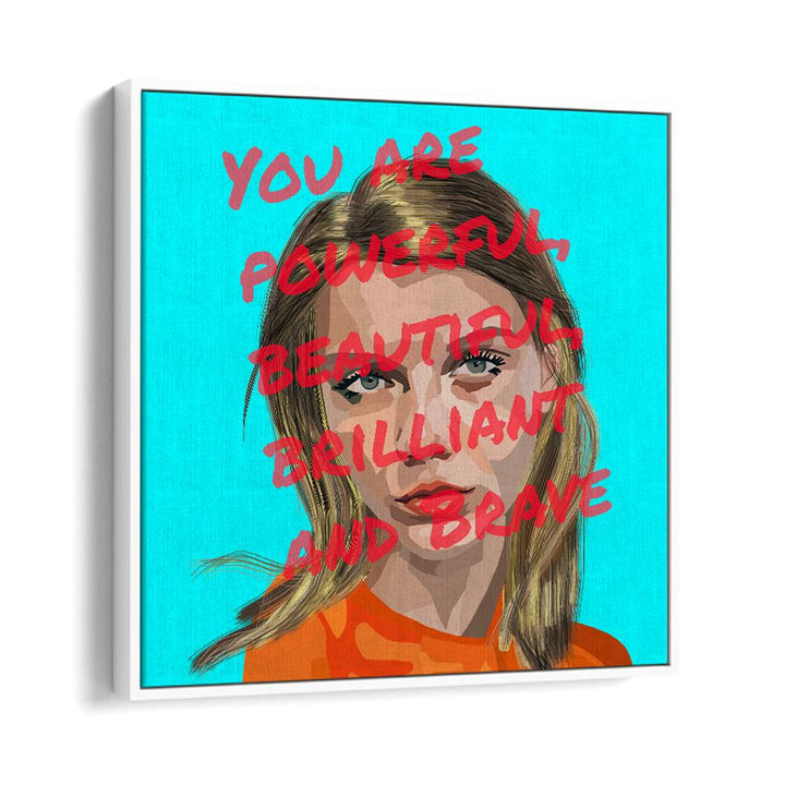 You Are Powerful By Lynnda Rakos Pop Art Paintings Pop Art Prints in White Floater Frame