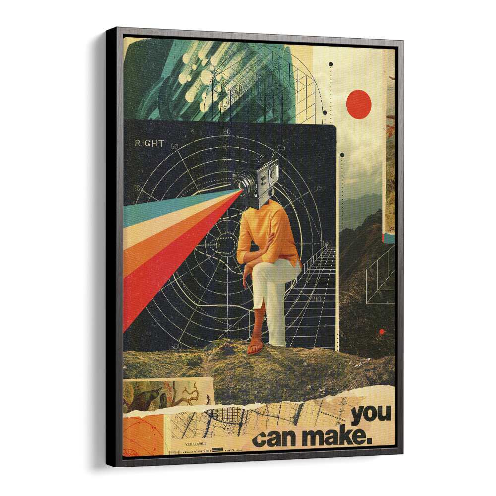 You Can Make It Right By Frank Moth By Frank Moth Surreal Art Prints Surrealism in Black Floater Frame