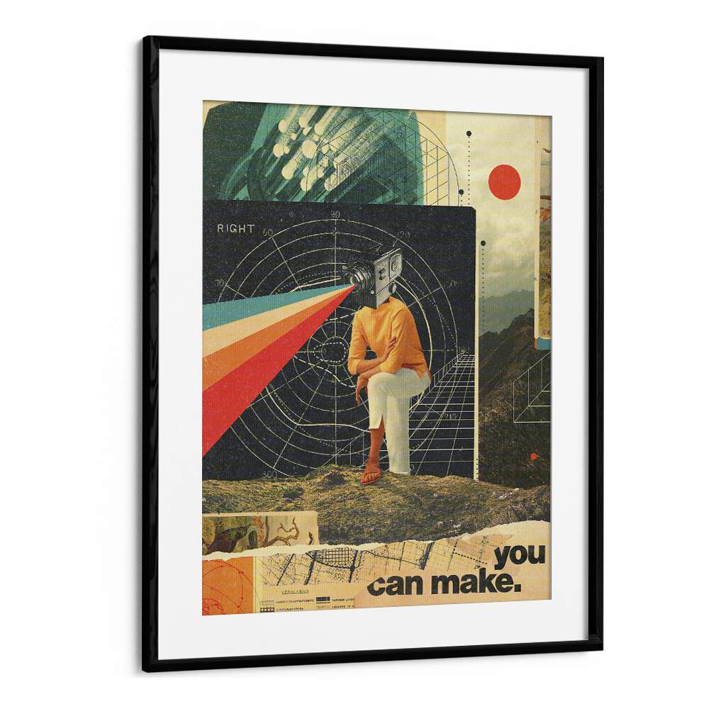 You Can Make It Right By Frank Moth By Frank Moth Surreal Art Prints Surrealism in Black Frame With Mount