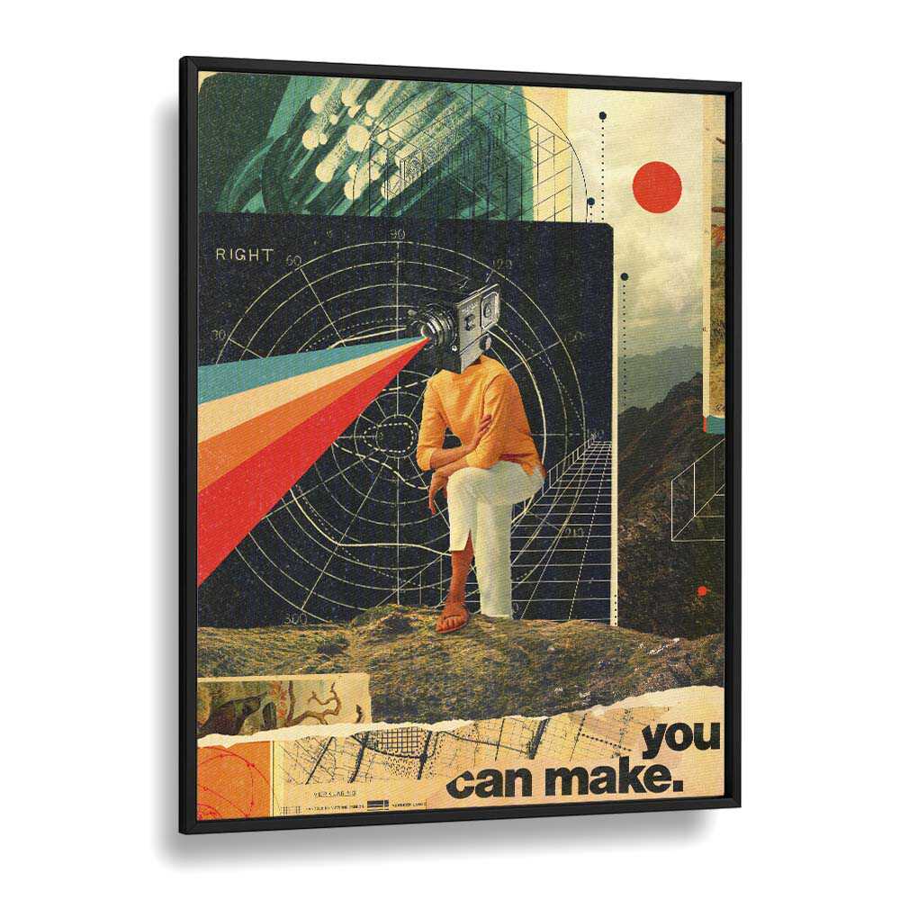 You Can Make It Right By Frank Moth By Frank Moth Surreal Art Prints Surrealism in Black Plain Frame