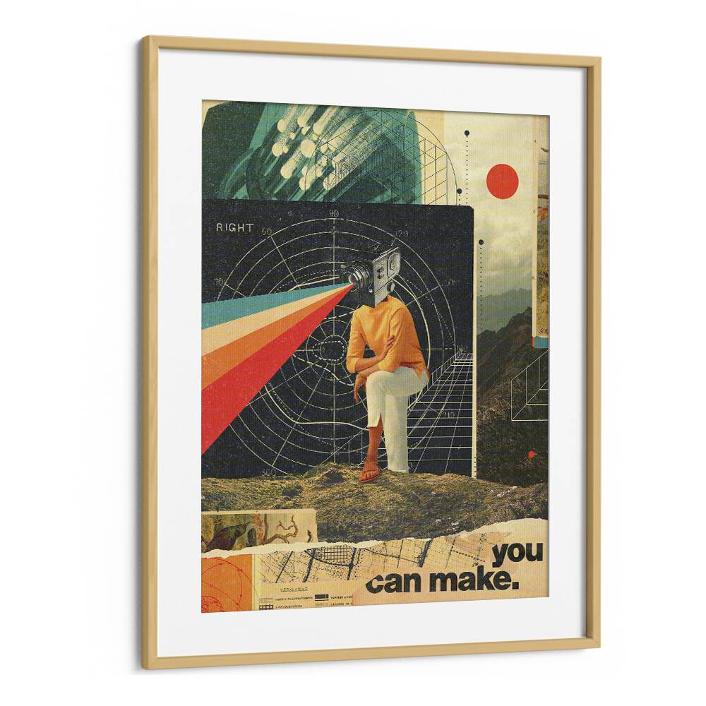 You Can Make It Right By Frank Moth By Frank Moth Surreal Art Prints Surrealism in Oak Wood Frame With Mount