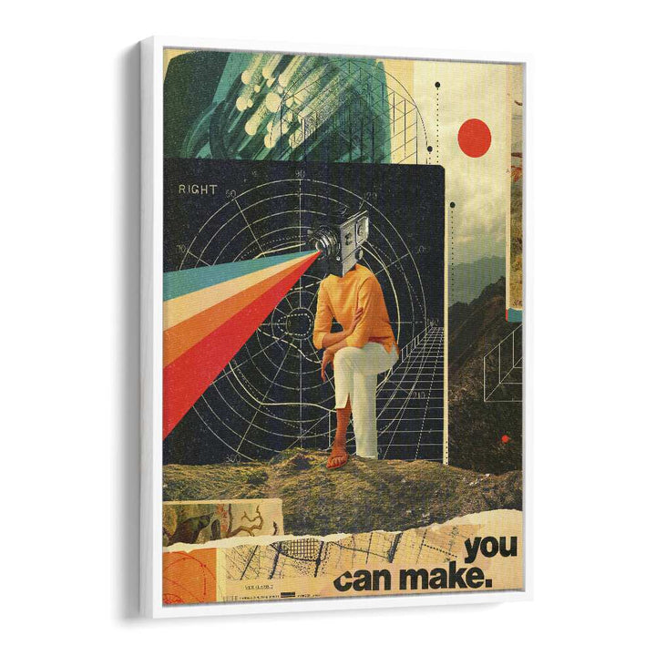 You Can Make It Right By Frank Moth By Frank Moth Surreal Art Prints Surrealism in White Floater Frame