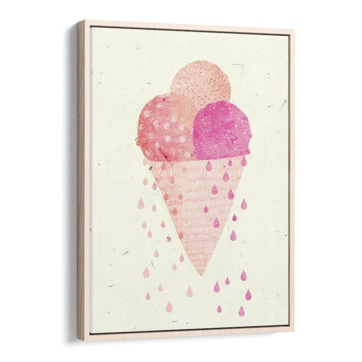 Yummy Ice by Treechild Kitchen Art Prints in Oak Wood Floater Frame