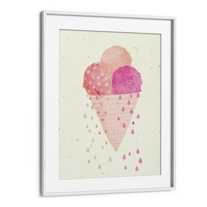 Yummy Ice by Treechild Kitchen Art Prints in White Frame With Mount