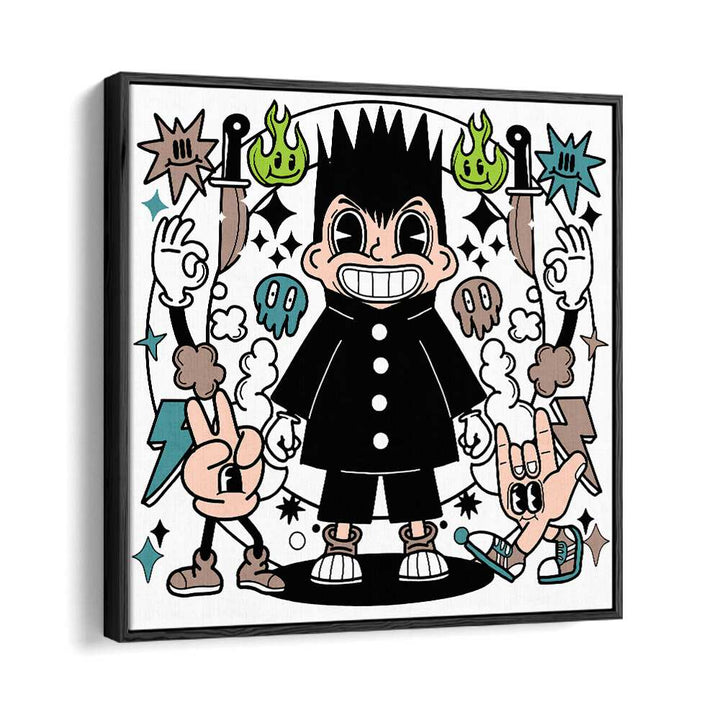 Zany Zingers Comic Art Artwork in Black Floater Frame